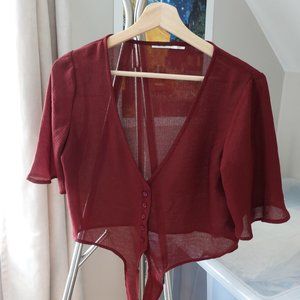 Urban Outfitter Button-front crop top